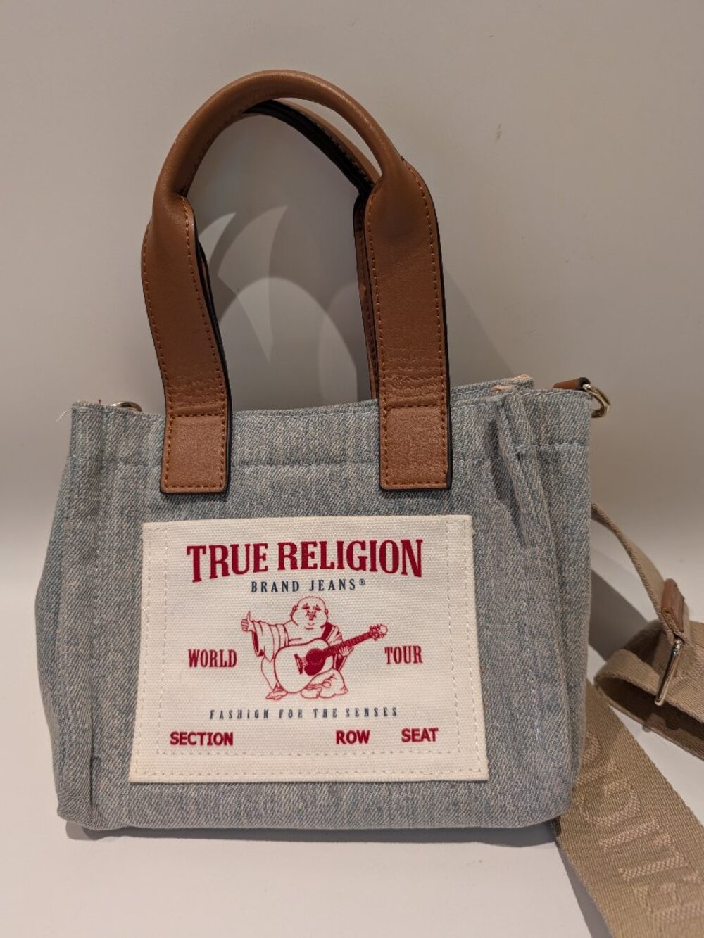True Religion Denim Canvas Mini Tote Bag